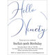 Hello Ninety Foil Birthday Invitations Image 4 of 8